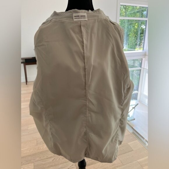 CACHE CREEK Safari Style Jacket Neutral Fully Lined 100% Cotton Military Utility - Picture 10 of 15